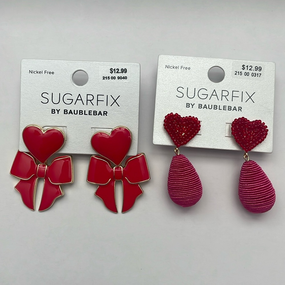 SUGARFIX By Baublebar Valentine’s Day Red Heart Earrings